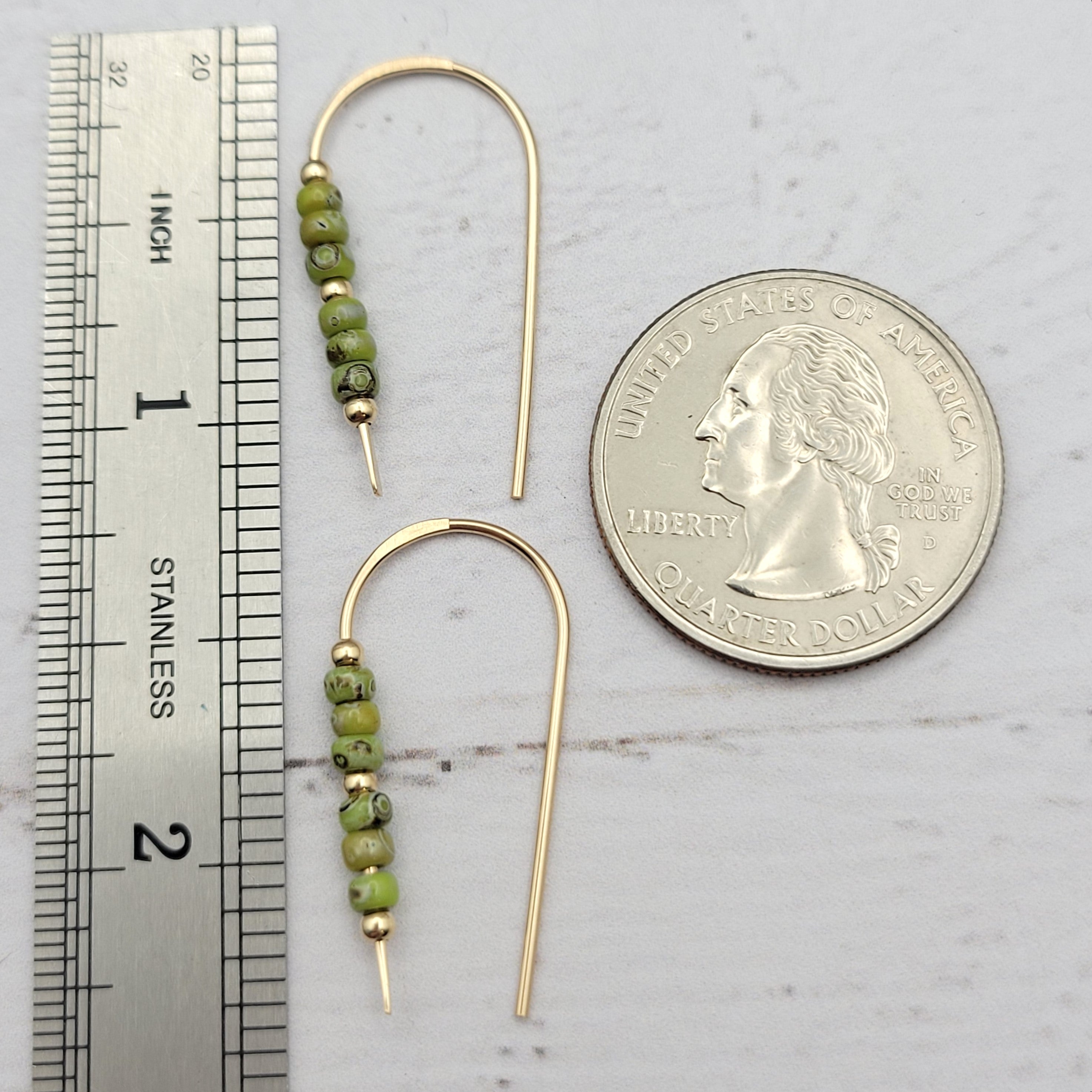 Cheval - Gold & Chartreuse Earrings Etsy   