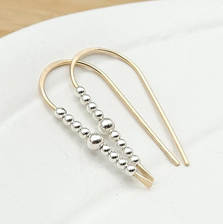 Cheval - Gold & Silver Earrings Bijou by SAM   