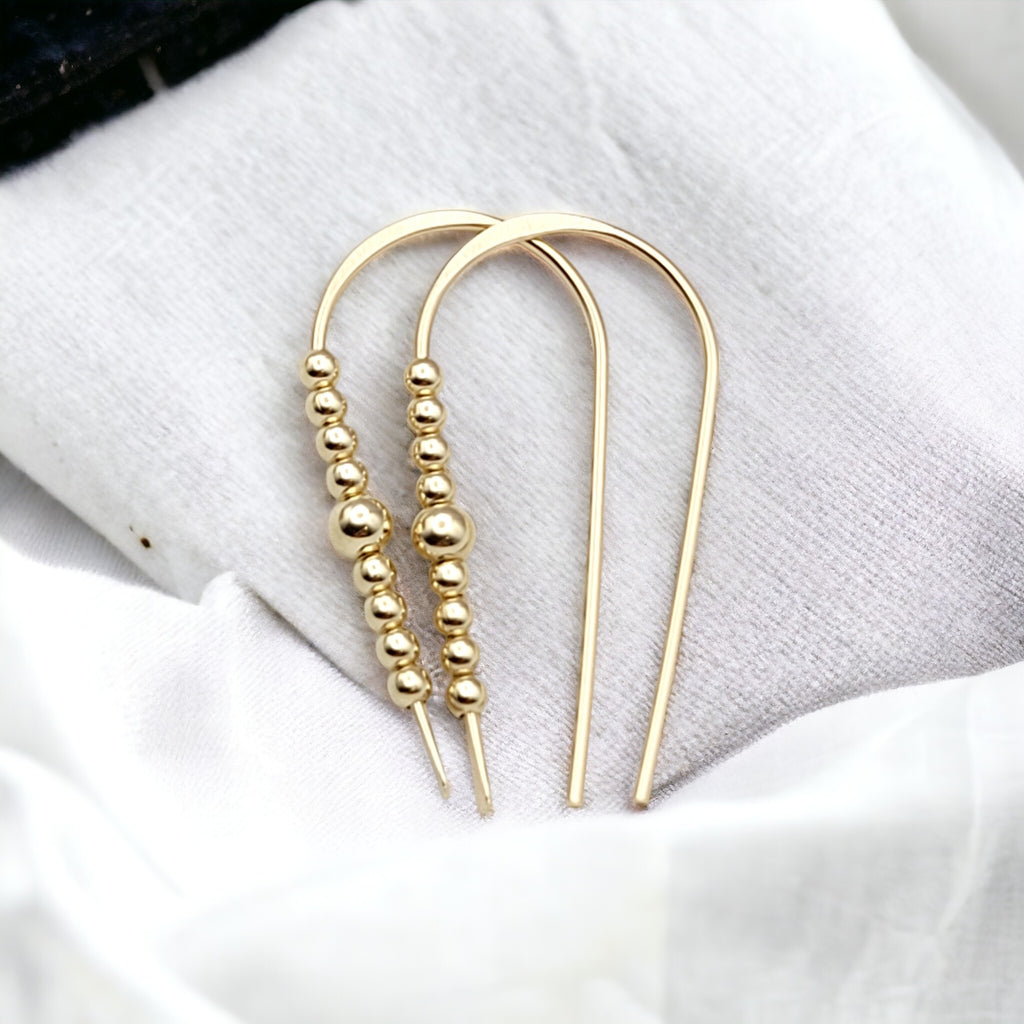 Cheval - Gold & Gold Earrings Bijou by SAM   
