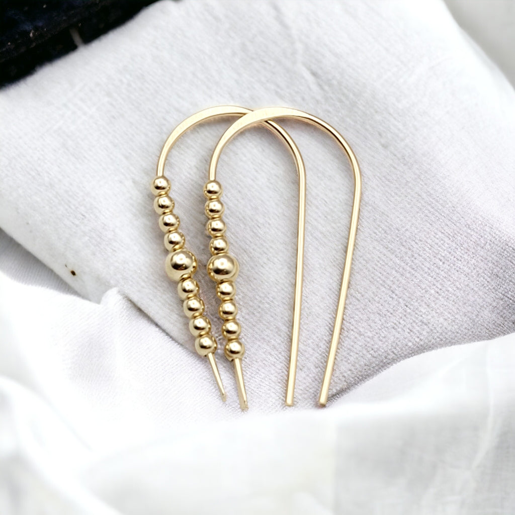 Cheval - Gold & Gold Earrings Bijou by SAM