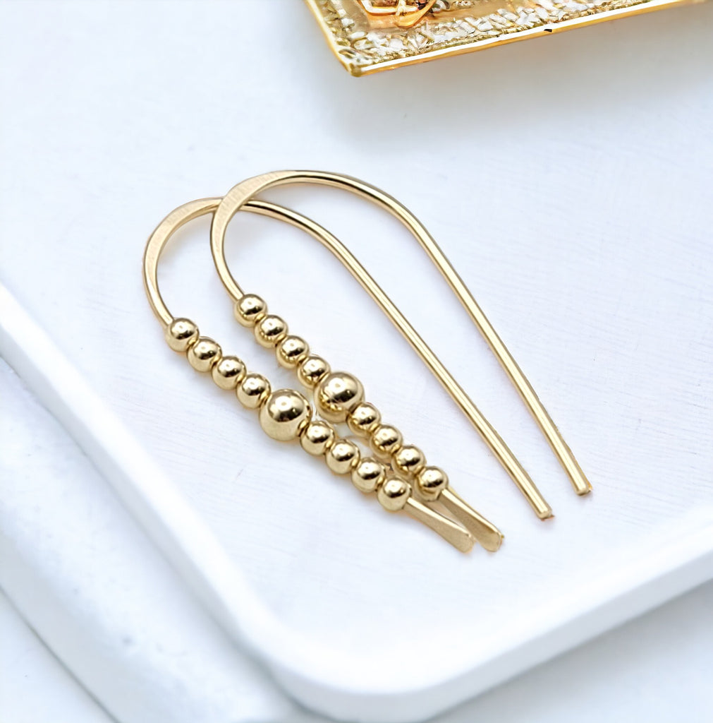 Cheval - Gold & Gold Earrings Bijou by SAM