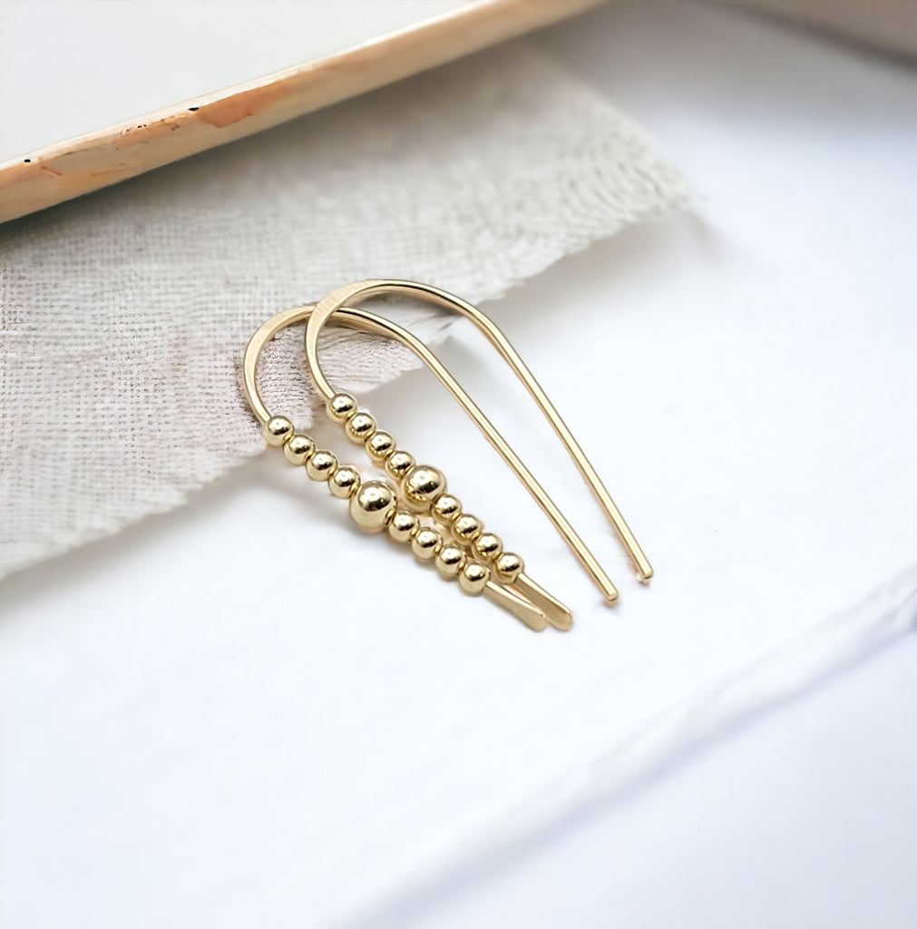 Cheval - Gold & Gold Earrings Bijou by SAM   