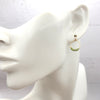 Aiden - Gold & Green Beaded Hoops Earrings Bijou by SAM   