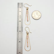 Harley - Gold & Pale Pink Earrings Bijou by SAM   