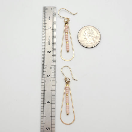 Harley - Gold & Pale Pink Earrings Bijou by SAM   