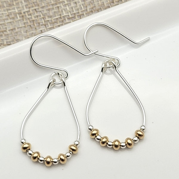 Lane - Luxe Silver & Gold Earrings Bijou by SAM   