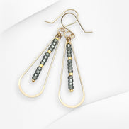 Harley - Gold & Smokey Quartz Earrings Bijou by SAM   