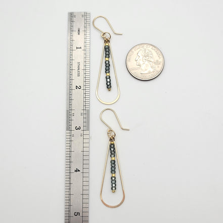 Harley - Gold & Smokey Quartz Earrings Bijou by SAM   