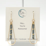 Harley - Gold & Smokey Quartz Earrings Bijou by SAM   