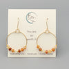 Boho Hoops - Gold with Orange Carnelian Earrings Bijou by SAM   