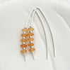 Wish - Silver & Orange Aventurine Earrings Bijou by SAM   