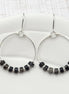 Boho - Silver with Black Jasper Earrings Bijou by SAM   
