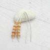 Wish - Silver & Orange Aventurine Earrings Bijou by SAM   