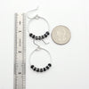 Boho - Silver with Black Jasper Earrings Bijou by SAM   