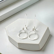 Silver Threaders - Hammered Hoop Earrings Etsy