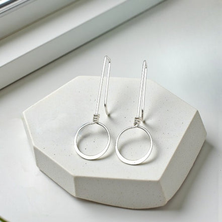 Silver Threaders - Hammered Hoop Earrings Etsy