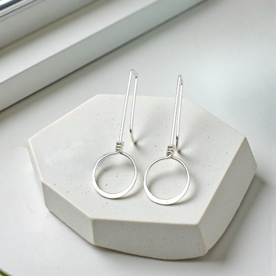 Silver Threaders - Hammered Hoop Earrings Etsy