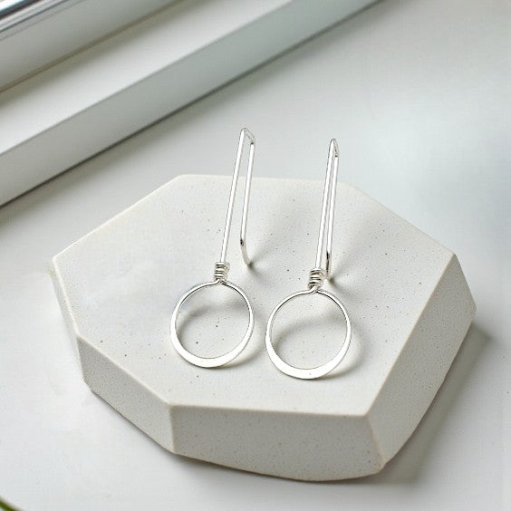 Silver Threaders - Hammered Hoop Earrings Etsy