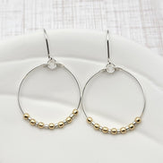 Luxe - Silver & Gold Earrings Bijou by SAM   