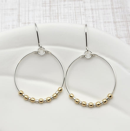 Luxe - Silver & Gold Earrings Bijou by SAM   