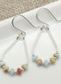 Lane - Silver & Aqua Terra Jasper Earrings Bijou by SAM Sterling Silver