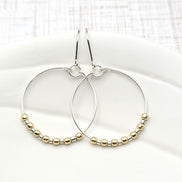 Luxe - Silver & Gold Earrings Bijou by SAM   