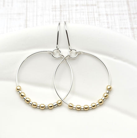 Luxe - Silver & Gold Earrings Bijou by SAM   