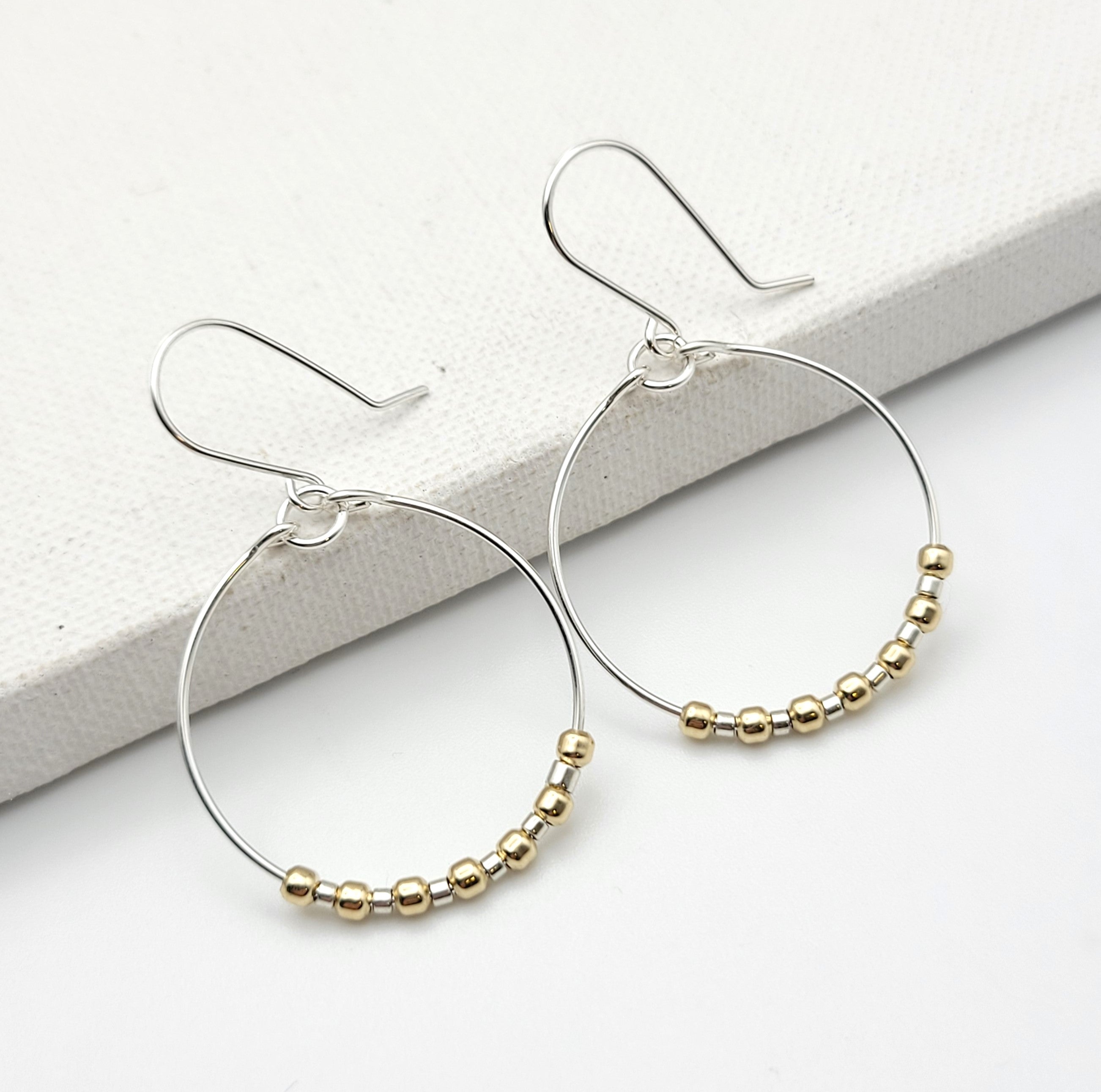 Luxe - Silver & Gold Earrings Bijou by SAM   