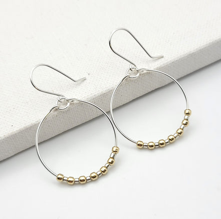 Luxe - Silver & Gold Earrings Bijou by SAM   