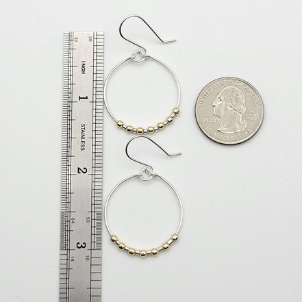 Luxe - Silver & Gold Earrings Bijou by SAM   