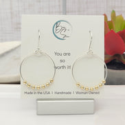 Luxe - Silver & Gold Earrings Bijou by SAM   