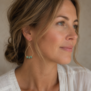 Open Sky Teardrop Hoop Earrings
