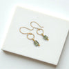 Mini Gemstone Hoops - Deep Forest Earrings Bijou by SAM Gold Fill Green Apatite