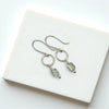 Mini Gemstone Hoops - Deep Forest Earrings Bijou by SAM Sterling Silver Prasiolite