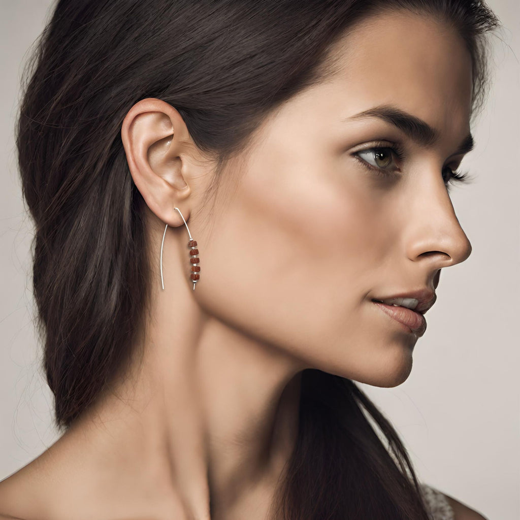 Wish - Silver & Stonestone Earrings Bijou by SAM   