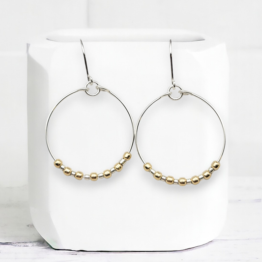 Luxe - Silver & Gold Earrings Bijou by SAM   