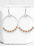Luxe - Silver & Copper Earrings Bijou by SAM   