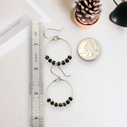 Boho Hoops - Gold & Black Earrings Bijou by SAM   