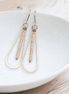 Harley - Gold & Pale Pink Earrings Bijou by SAM   