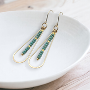 Harley - Gold & Turquoise Earrings Bijou by SAM   