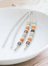 Wish - Silver & Spring Colored Beads Earrings Bijou by SAM   