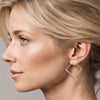 True - Square Gold & Silver Earrings Bijou by SAM   