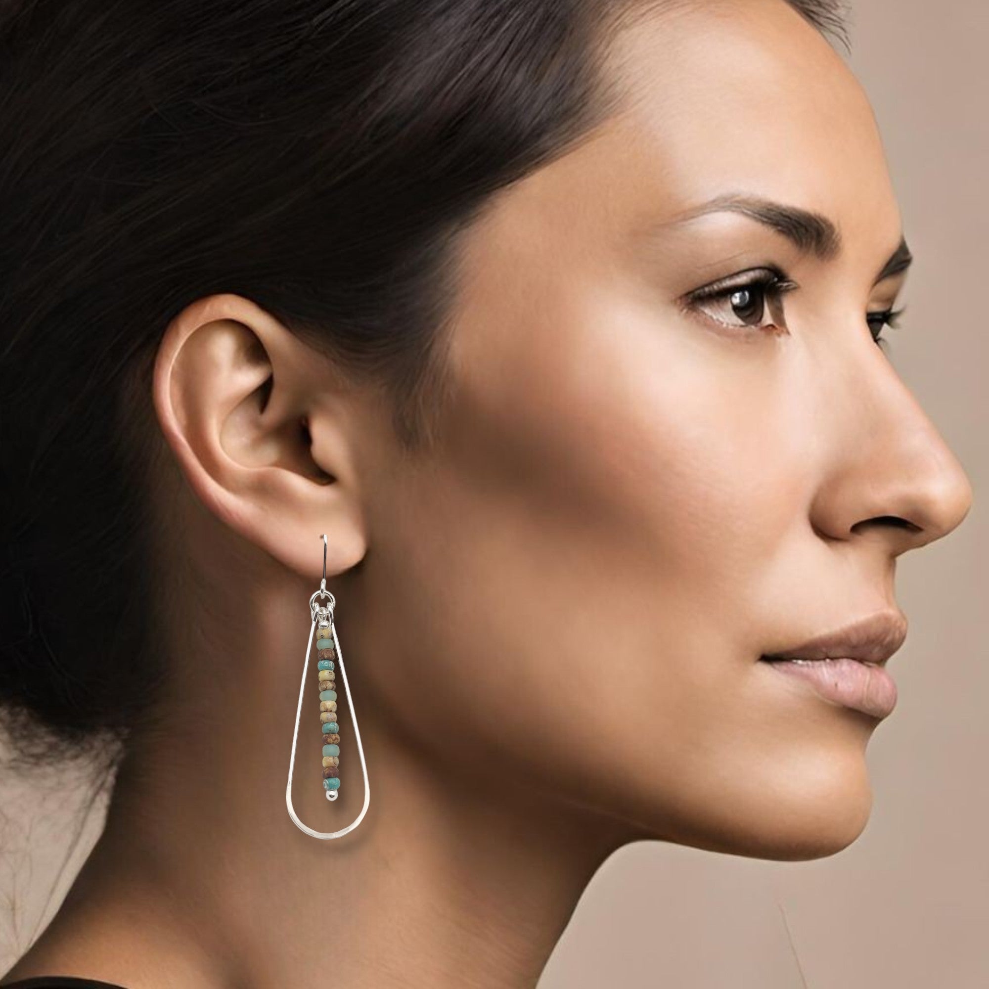 Harley - Neutral Beads Earrings Bijou by SAM   