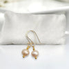 Pearl - Gold & Peach Earrings Bijou by SAM   