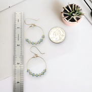 Boho - Gold & Aquamarine Earrings Bijou by SAM   