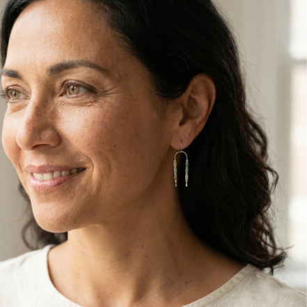Morning Meadow Wishbone Earrings | Silver