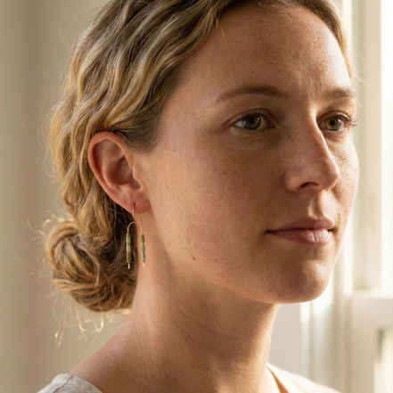 Morning Meadow Wishbone Earrings | Gold