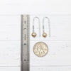 Pearl - Silver & Peach Threader Earrings Bijou by SAM   