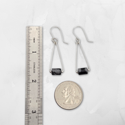 Mystique - Silver & Obsidian Dangle Earrings Earrings Bijou by SAM