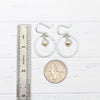 Pearl - Silver and Ivory Hoops Earrings Bijou by SAM   